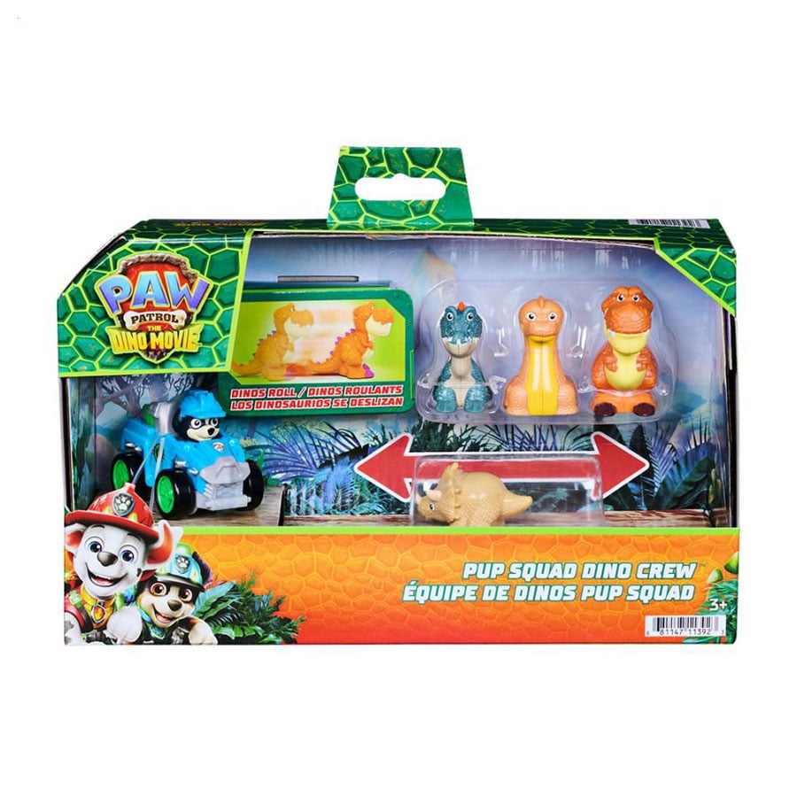 Ігровий набір Paw Patrol Дінокіно: Дінокоманда з ексклюзивною машинкою Рекса, від 3 років, 5 фігурок (SM97289/6075964)